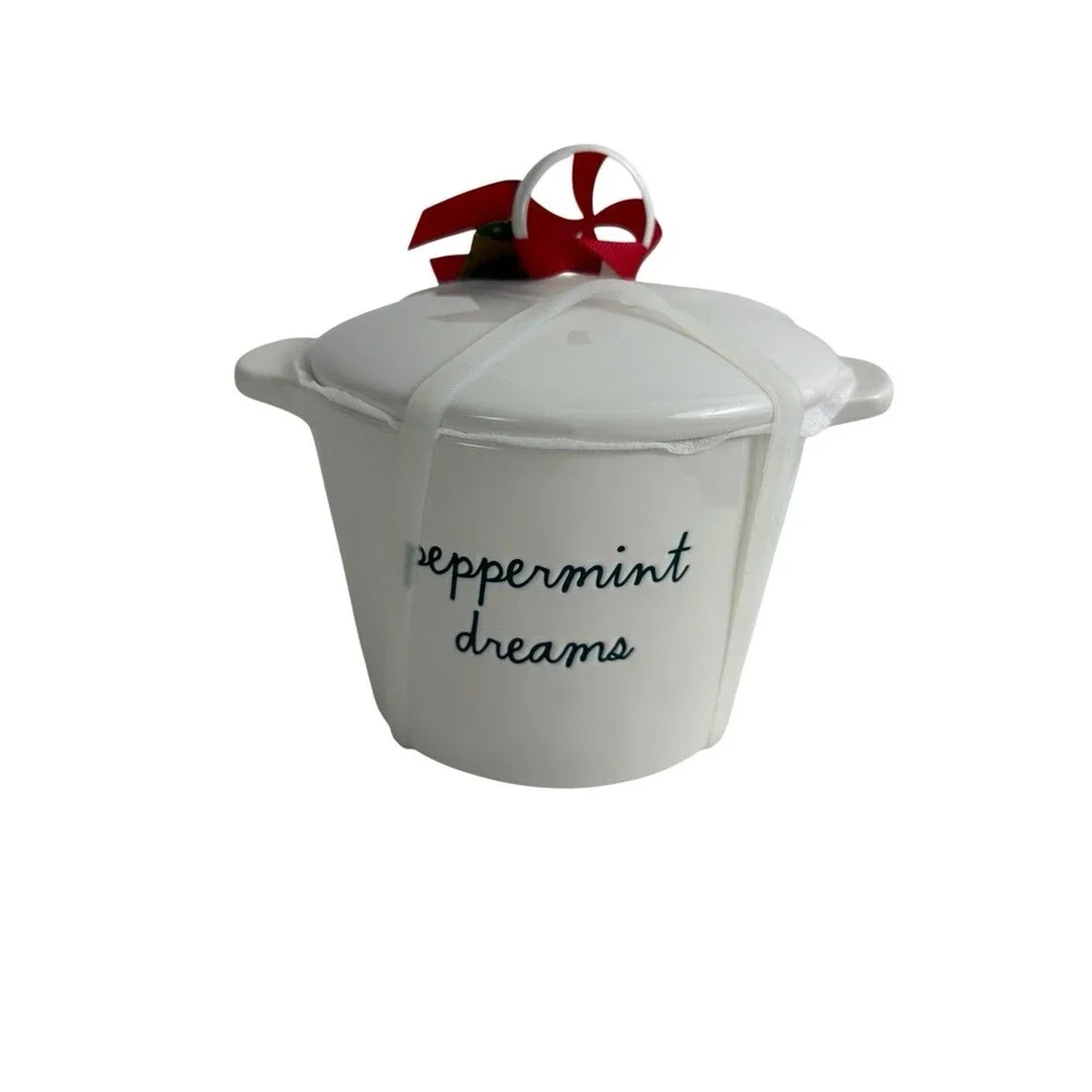 Snoopy Charlie Brown Peanuts Peppermint Dreams  Treat Canister Cookie Christmas